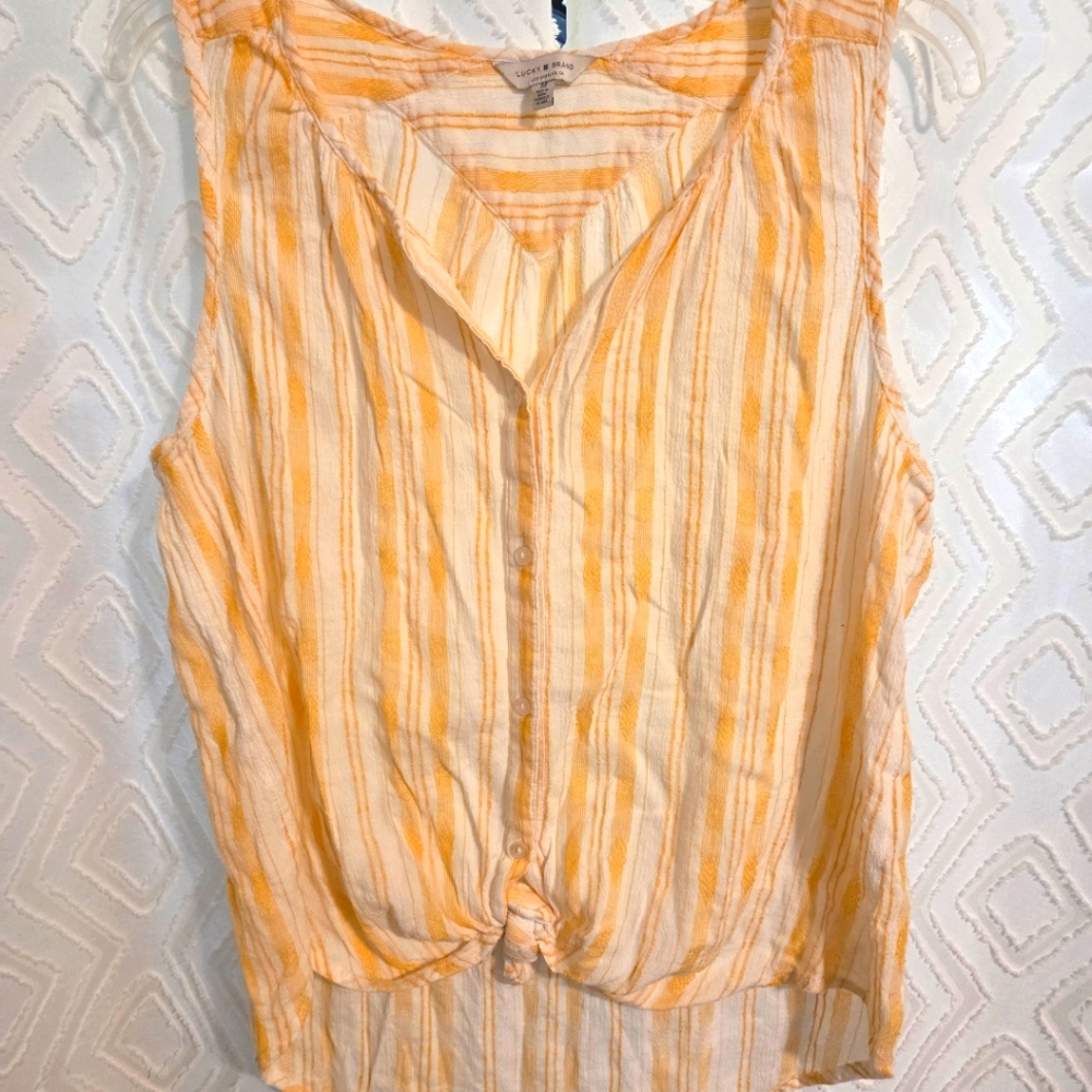 Lucky Brand tie front summer top